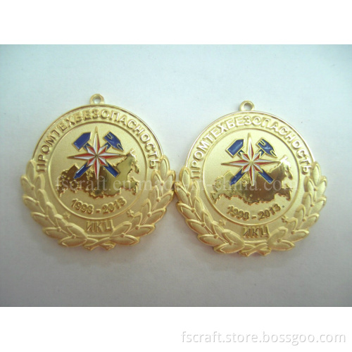 Sandblasting Golding Plating 3D Medal & Charm